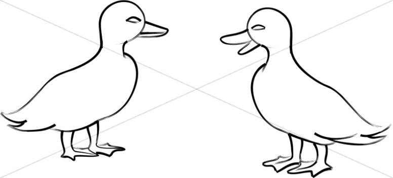 Duckling clipart two duck, Duckling two duck Transparent