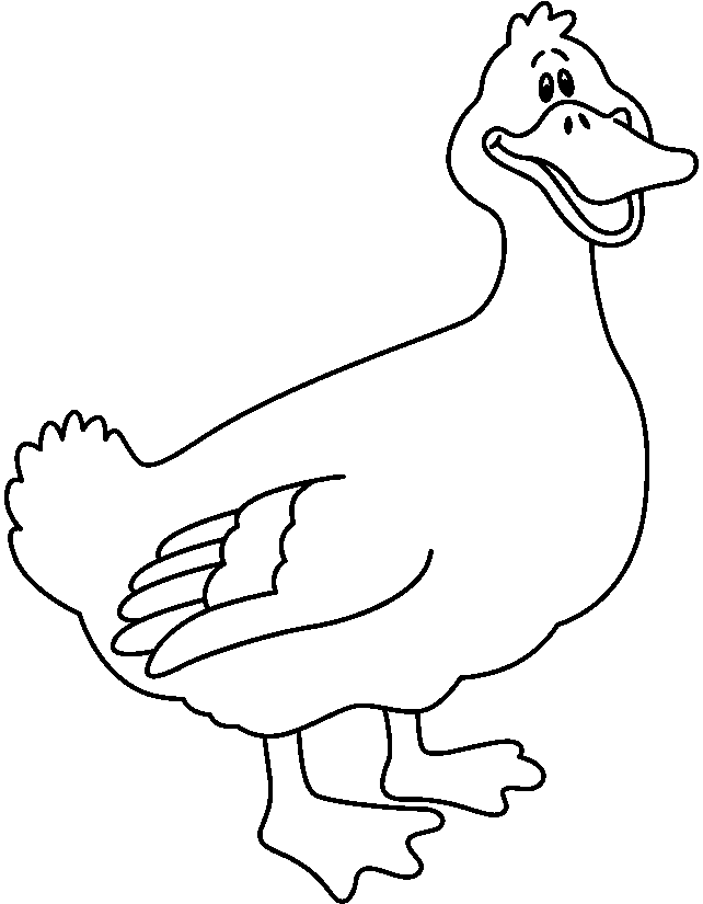 Duck clip art black and white free clipart image
