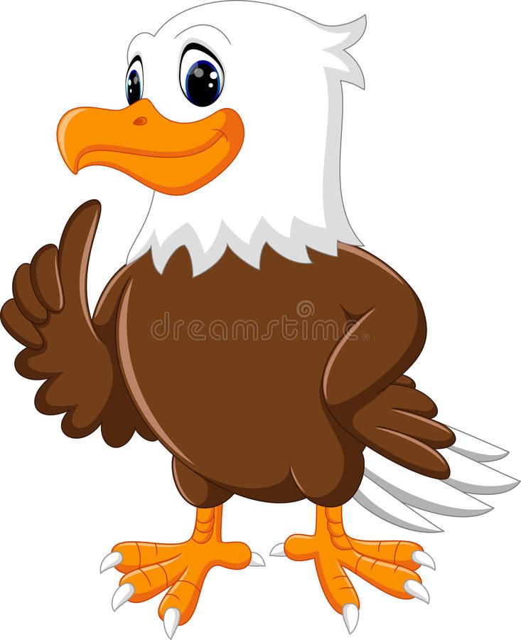 Download Cute eagle cartoon stock vector
