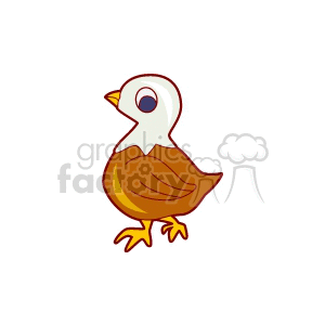 Cartoon of cute baby American Bald eagle chick clipart