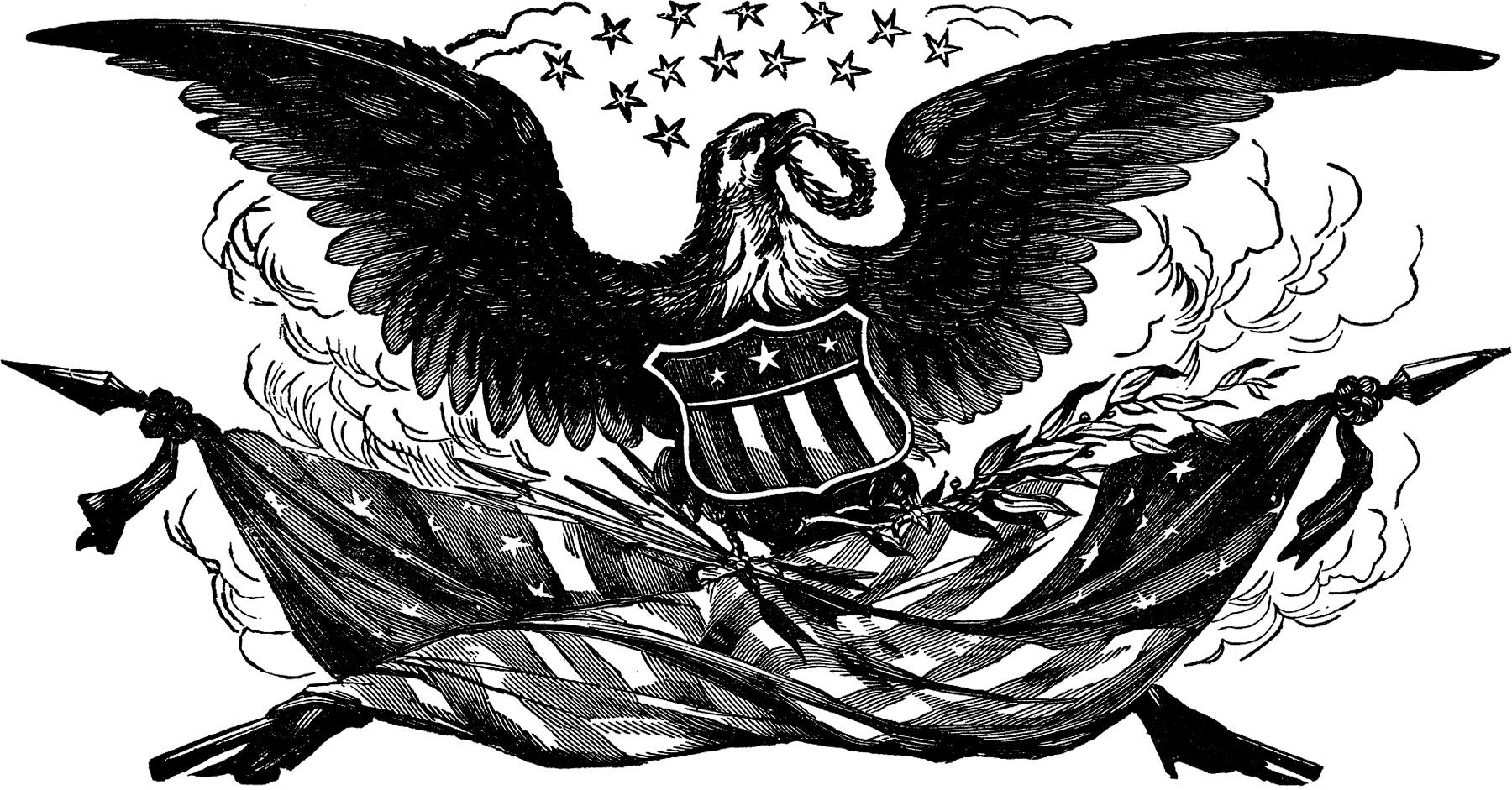 Best American Eagle Clip Art Black And White Images