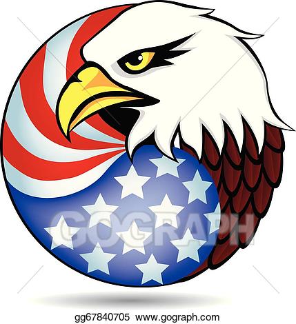 american flag clipart eagle