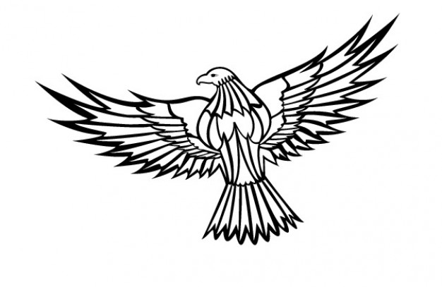 Flying eagle clipart.