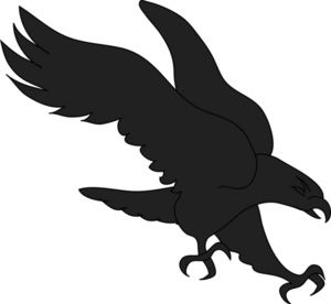 Printable hawk silhouette.