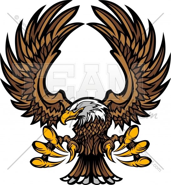 Eagle Clipart Mascot Graphic Vector Clipart Logo