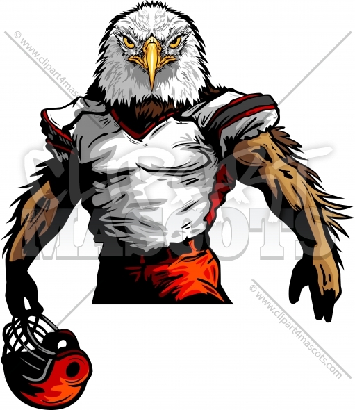 Football Mascot Eagle Graphic Vector Cartoon