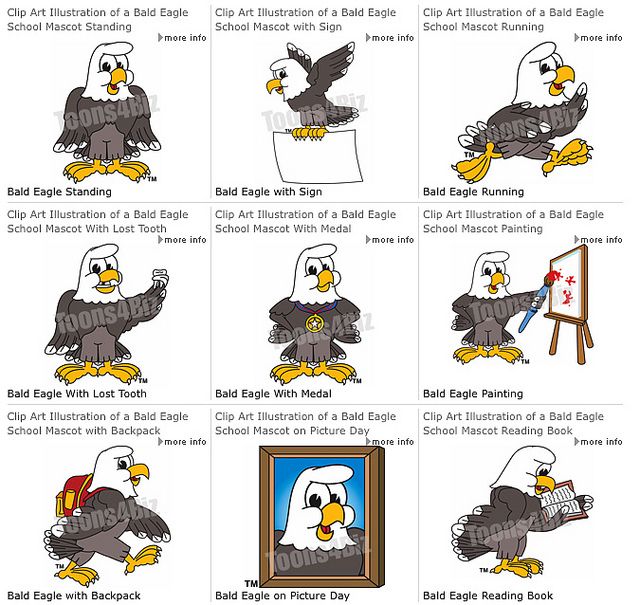 Cartoon eagle school.