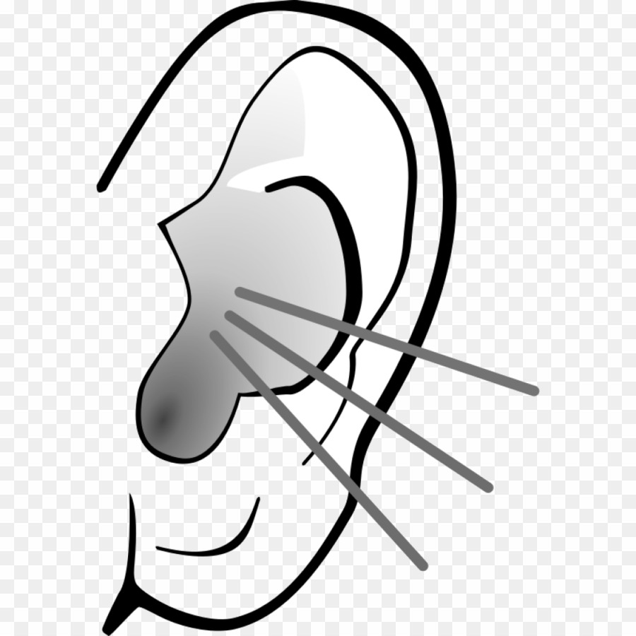 Ears Clip Art Black And White PNG Ear Clipart download