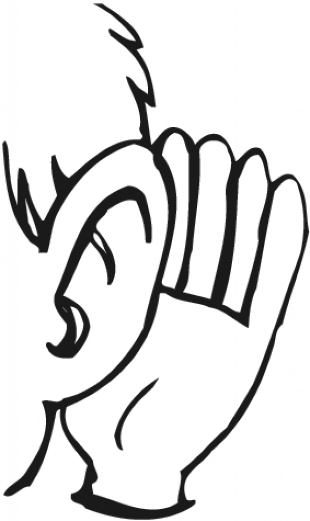 Ears Clipart Black And White