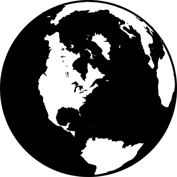 Free Earth Black And White, Download Free Clip Art, Free