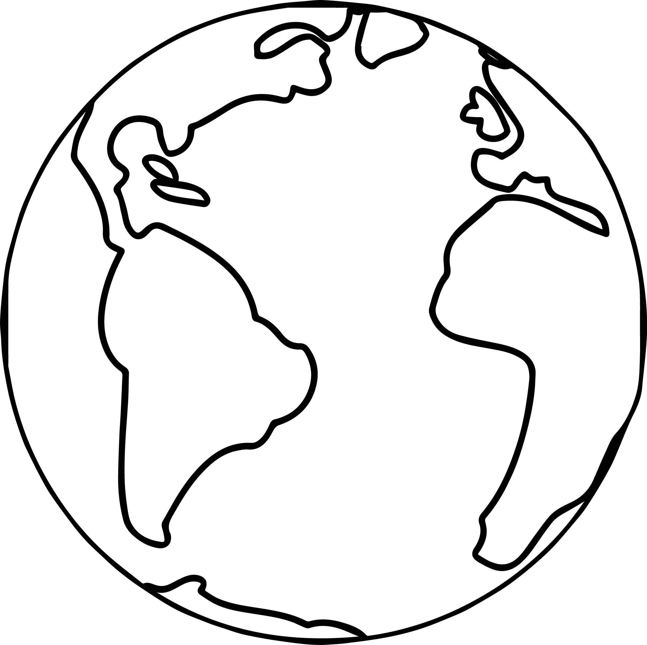 Line Drawing Of The Earth