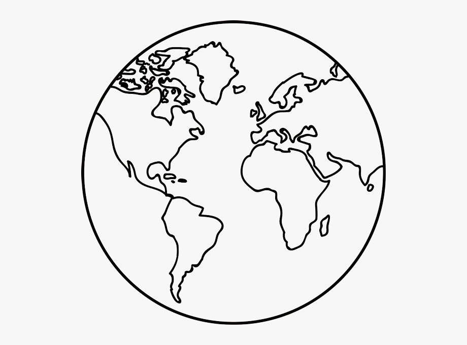 World outline earth.