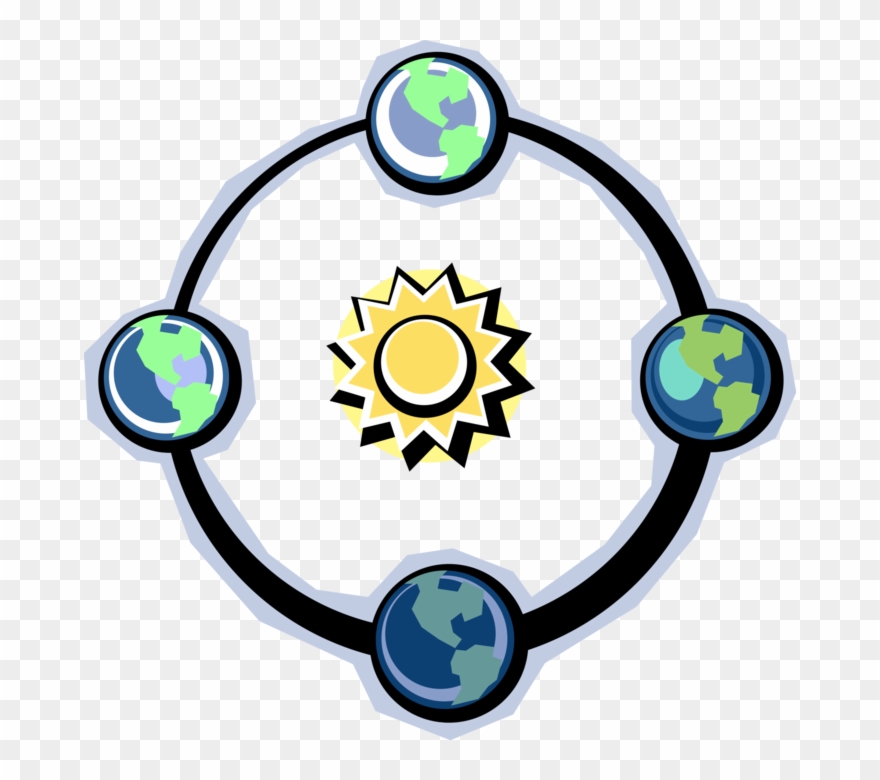 Vector Illustration Of Planet Earth World Rotating Clipart