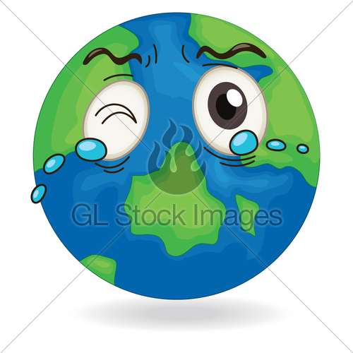 Sad Earth Clipart