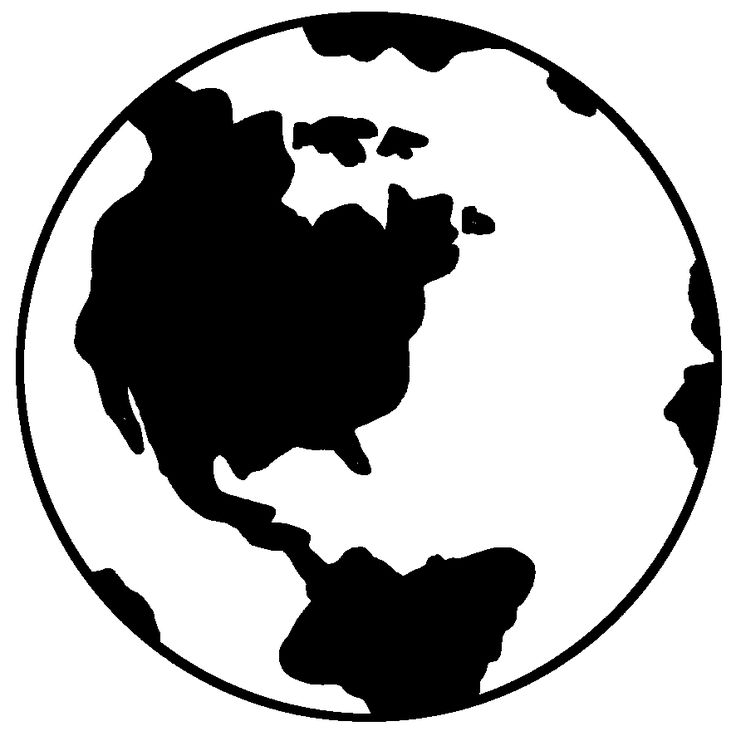Earth Clipart Black And White