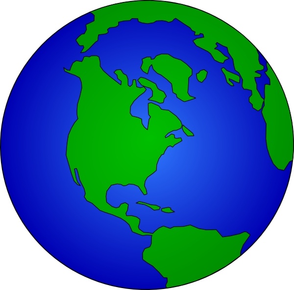 Earth globe clip.