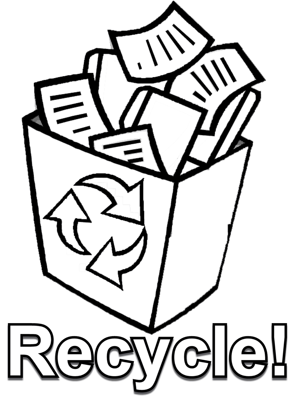 Recycle coloring page.