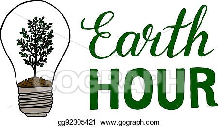 earth hour clipart text