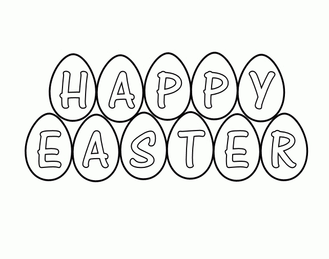 Happy Easter Clipart Black And White
