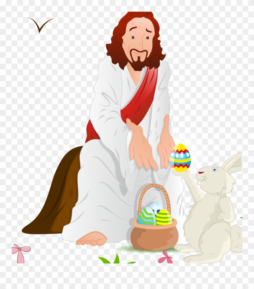 Easter Bunny Resurrection Of Jesus Illustration And Clipart