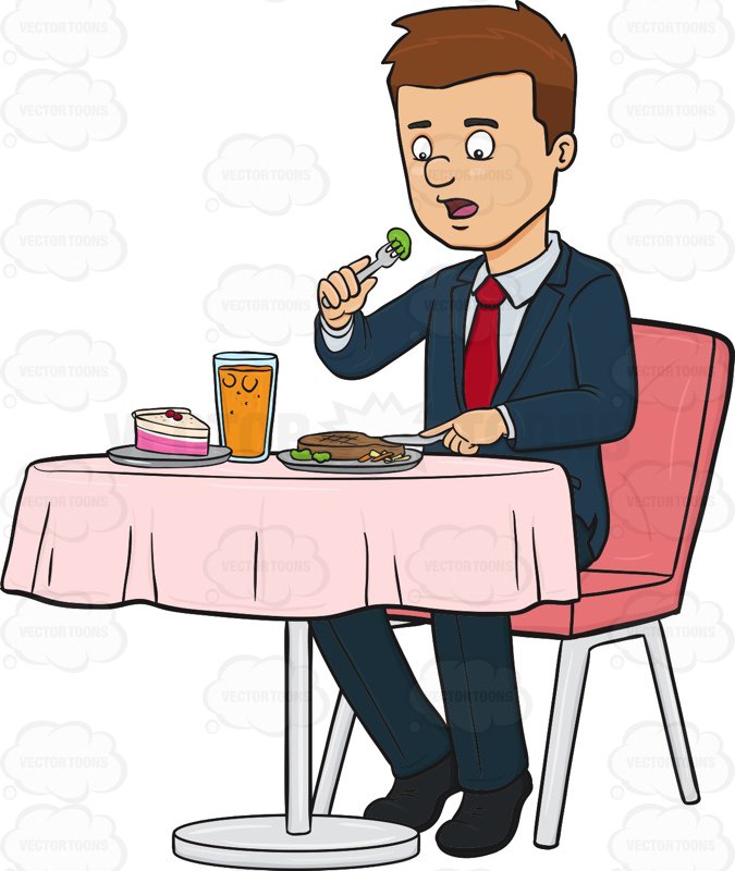 Man eating clipart.
