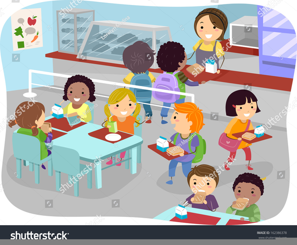 Students Eating Lunch Clipart