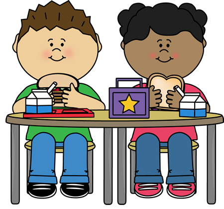 Students eating clipart.