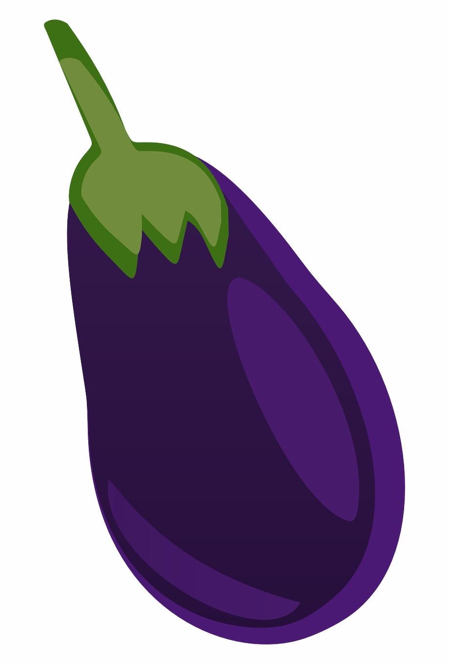 Eggplant scroll clipart.