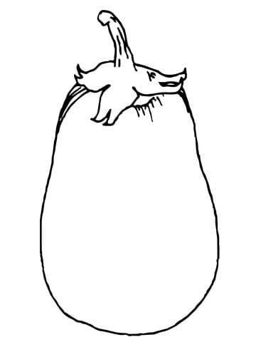 Eggplant coloring page.