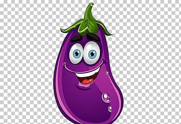 Vegetable Cartoon Fruit , Cute eggplant, purple eggplant