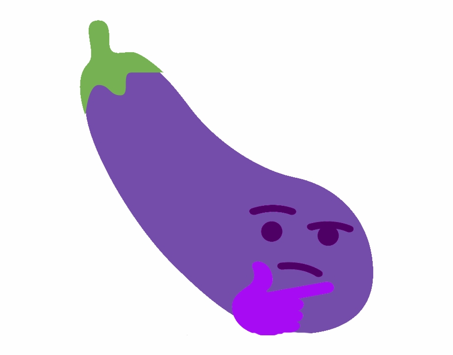 Thinking eggplant sucking.