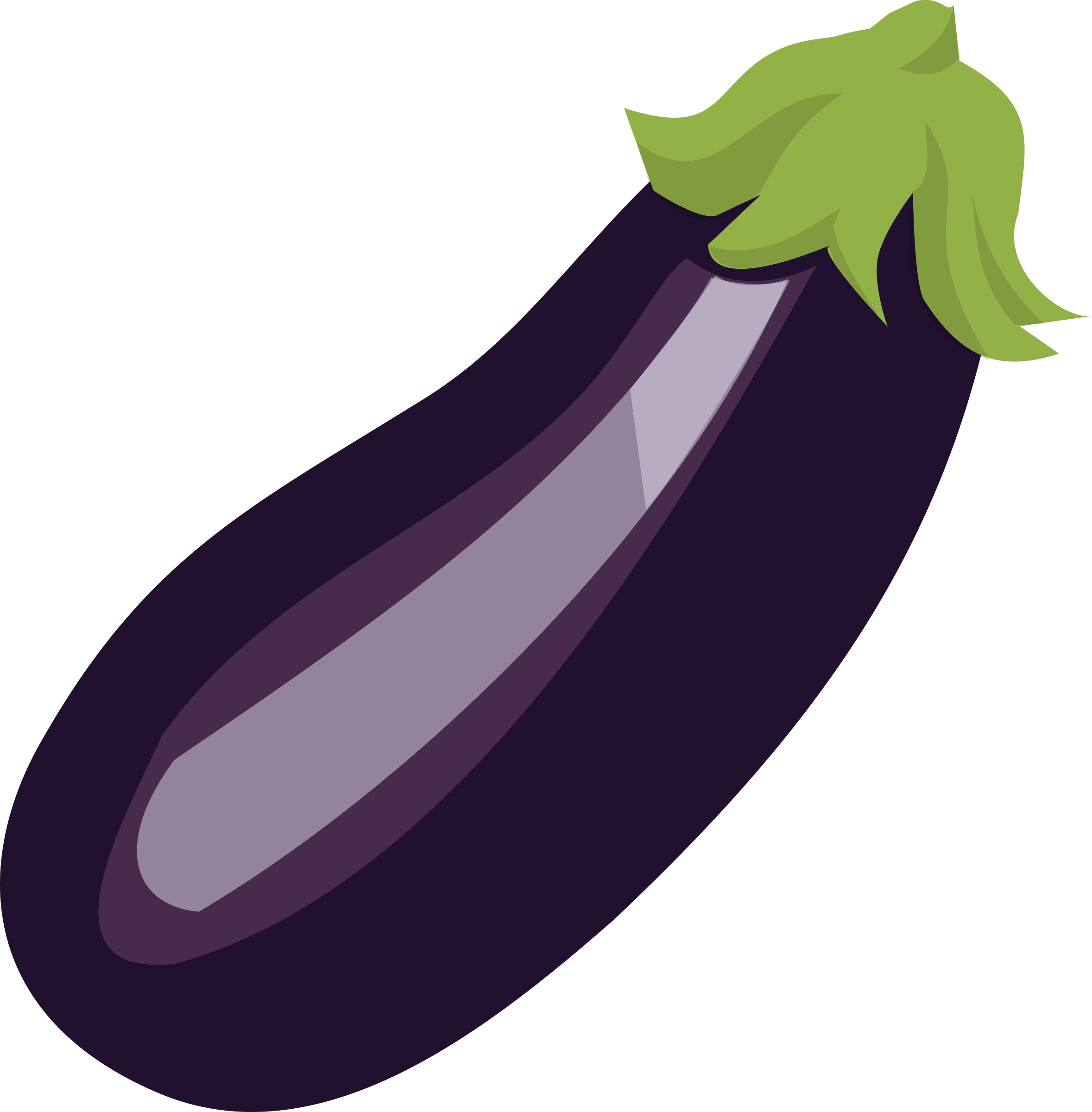 HD Png Black And White Library Eggplant Clipart Objects
