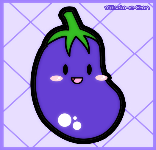 Kawaii aubergine mitsukomchan.