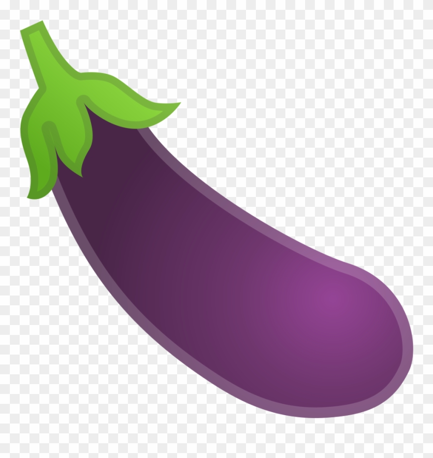 Eggplant vector emoji.