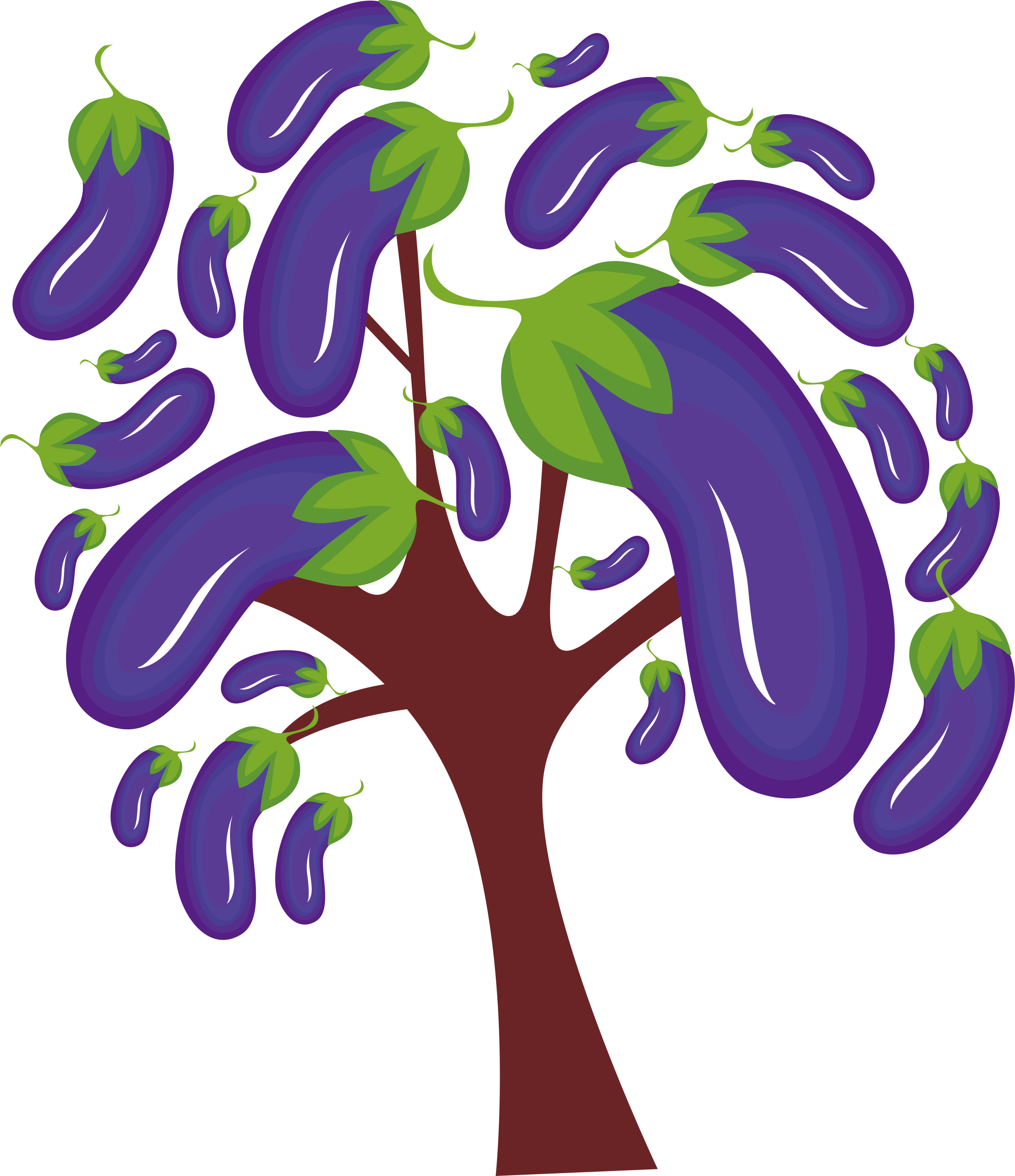 eggplant clipart tree