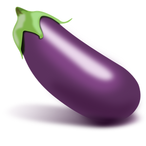 Isolated eggplant clipart.