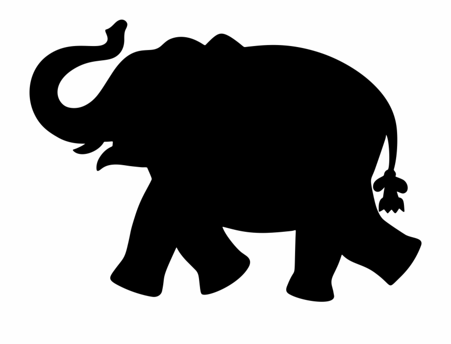 Clipart silhouette elephant.