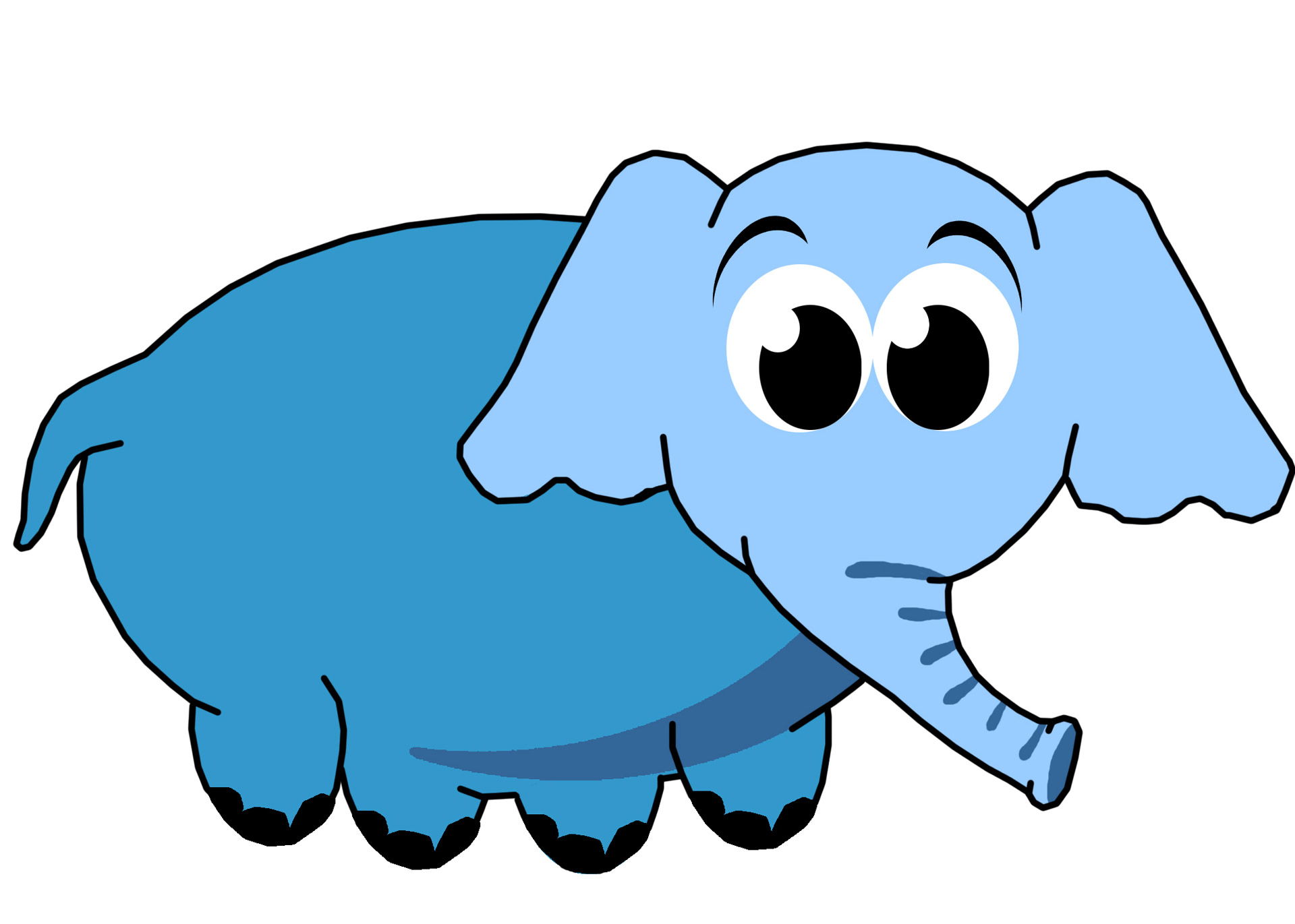 Blue Elephant Clipart