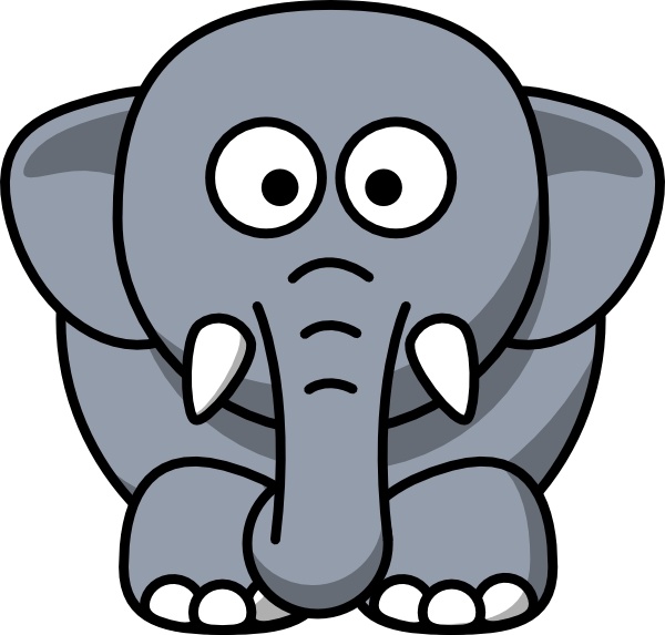 Cartoon elephant clip.
