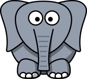 Cartoon elephant clip.