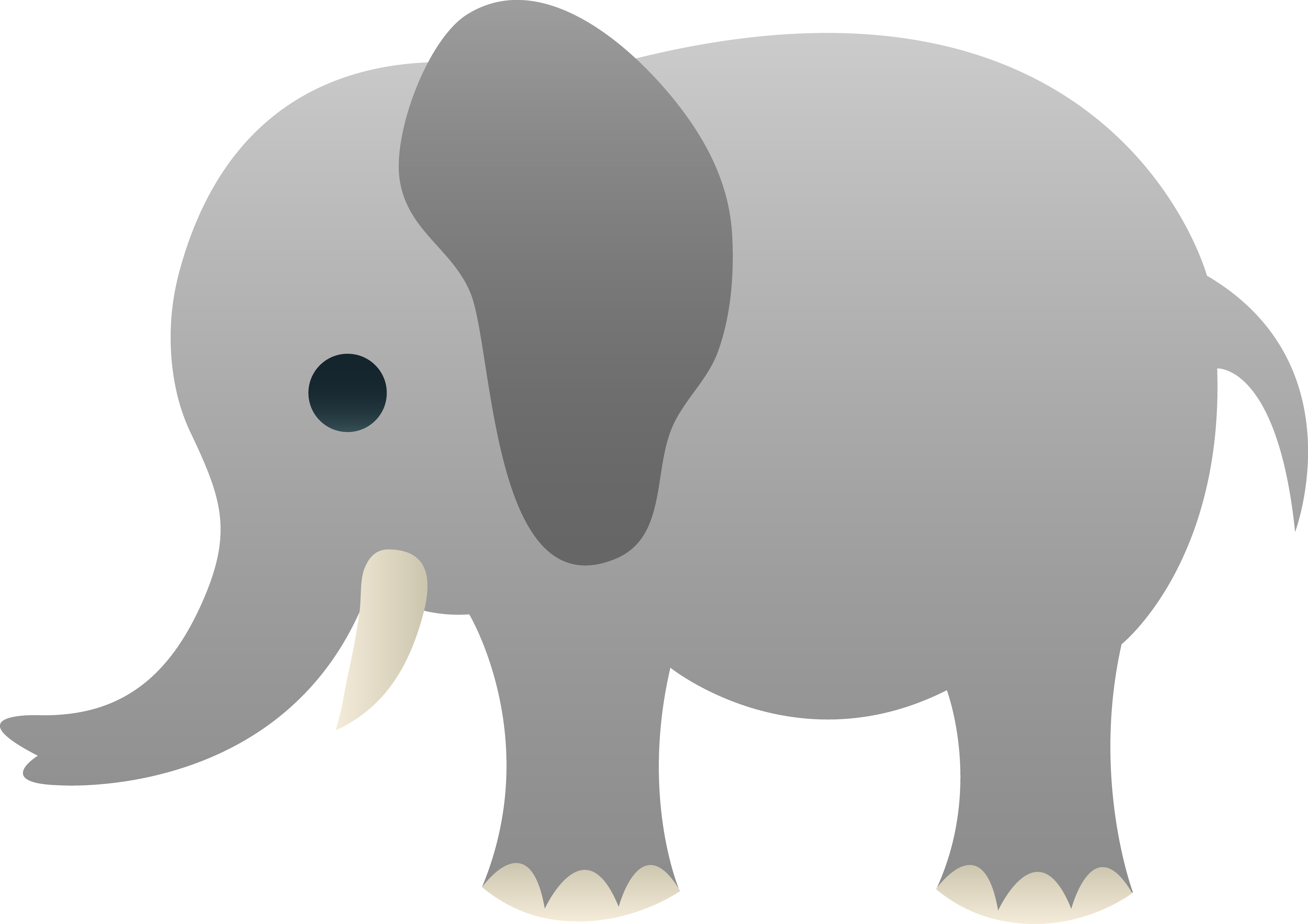 Little Gray Elephant Clip Art