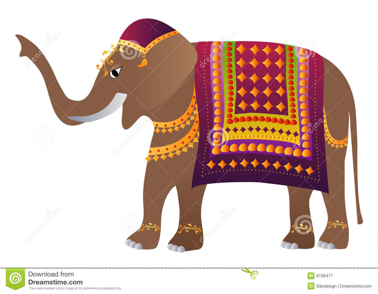 Indian elephant clipart.