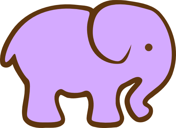 Purple Elephant clip art