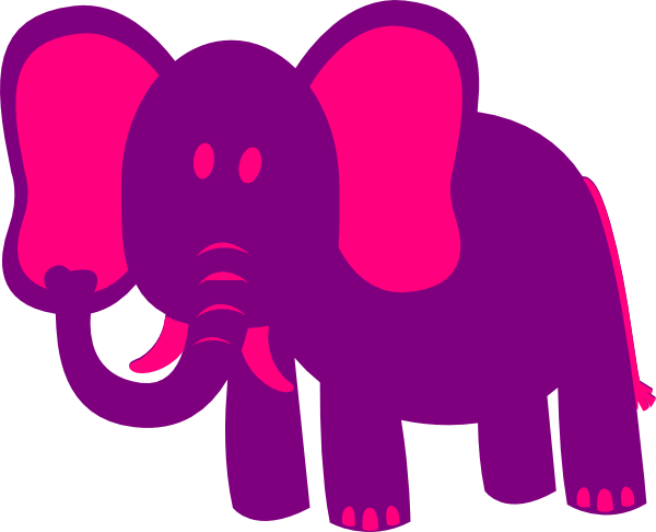 Purple elephant pink.