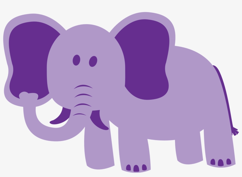 Purple elephant clipart.