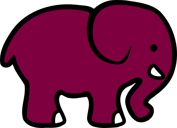 elephant clipart purple