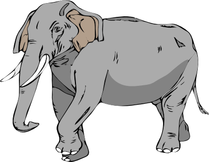 Realistic elephant clipart