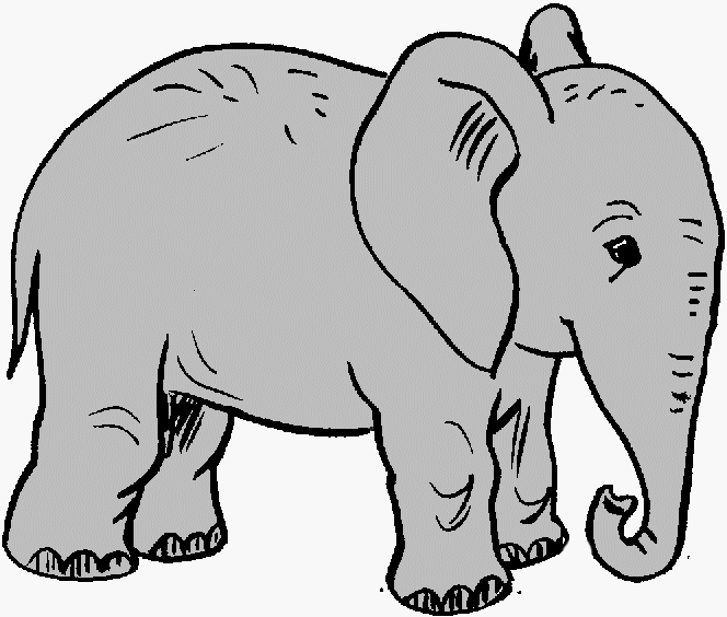 Elephant clipart 664x564.