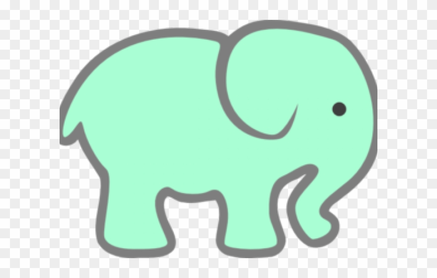 Elephant clipart simple.