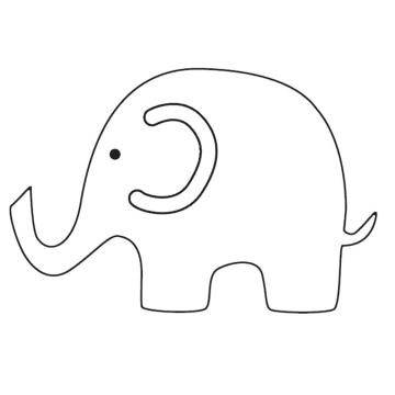 Free Simple Elephant Outline, Download Free Clip Art, Free